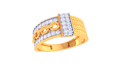 Lumière Radiance Crest – 0.42 Ct Diamond Gold Ring