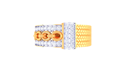 Lumière Radiance Crest – 0.42 Ct Diamond Gold Ring