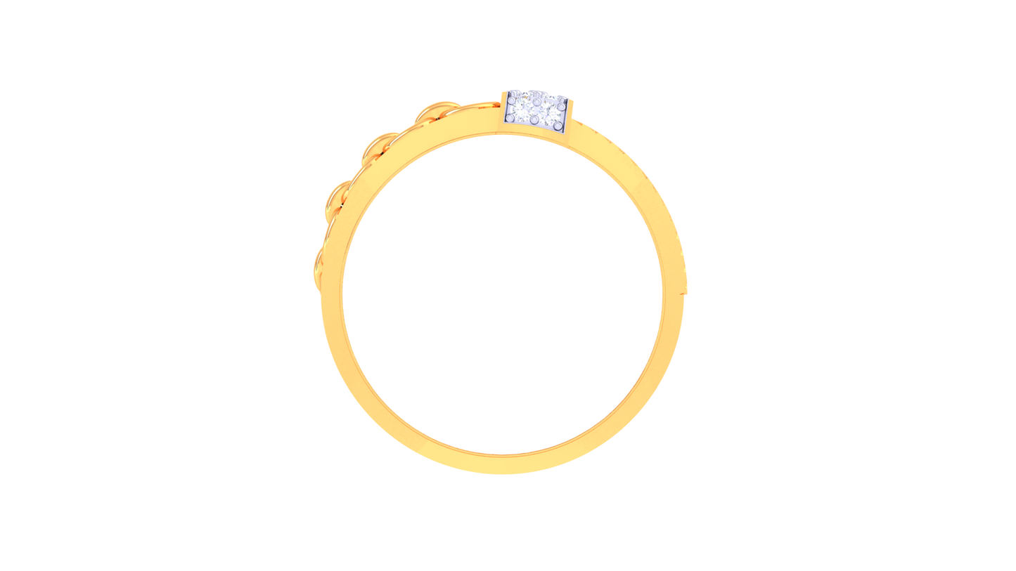 Lumière Radiance Crest – 0.42 Ct Diamond Gold Ring