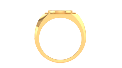 Éclat Géométrie Audacieuse – 1.06 Ct Round Diamond Gold Ring
