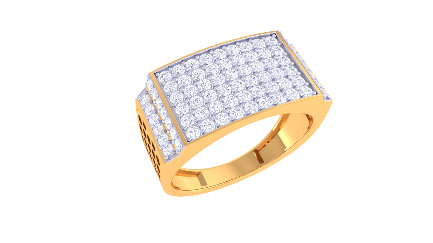 Lumière Panneau Brillance – 0.89 Ct Round Diamond Gold Ring