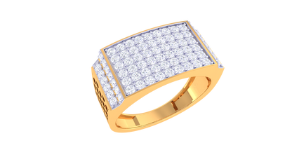 Lumière Panneau Brillance – 0.89 Ct Round Diamond Gold Ring