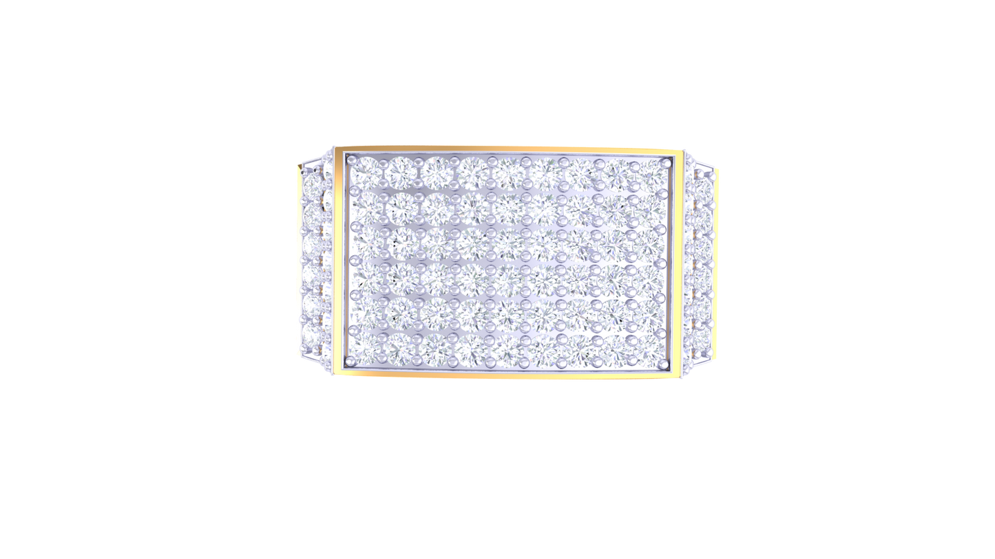 Lumière Panneau Brillance – 0.89 Ct Round Diamond Gold Ring