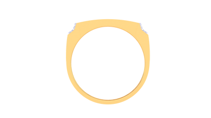 Lumière Panneau Brillance – 0.89 Ct Round Diamond Gold Ring