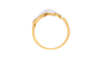 Lumiere Golden Cascade Ring – 0.55 Ct Diamonds