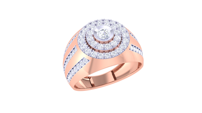 Lumière Aura Radiance – 0.89 Ct Round Diamond Gold Ring