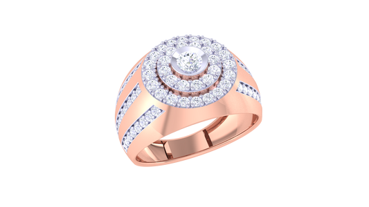 Lumière Aura Radiance – 0.89 Ct Round Diamond Gold Ring