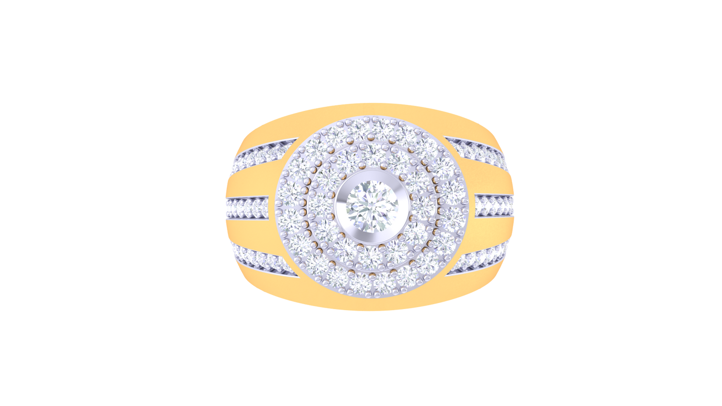 Lumière Aura Radiance – 0.89 Ct Round Diamond Gold Ring