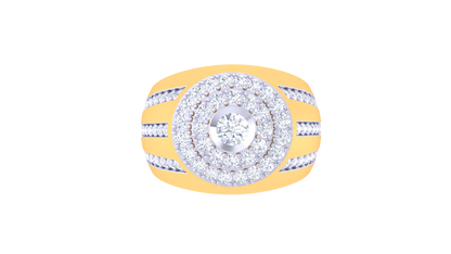 Lumière Aura Radiance – 0.89 Ct Round Diamond Gold Ring