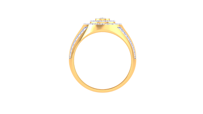 Lumière Aura Radiance – 0.89 Ct Round Diamond Gold Ring