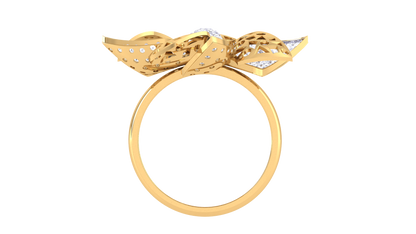 Eclat Floral Filigree Rose Gold Ring – 1.04 Ct Brilliant Diamonds