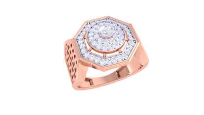 Éclat Octave Allure – 0.52 Ct Round Diamond Gold Ring