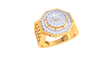 Éclat Octave Allure – 0.52 Ct Round Diamond Gold Ring