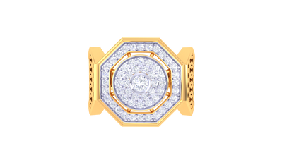 Éclat Octave Allure – 0.52 Ct Round Diamond Gold Ring