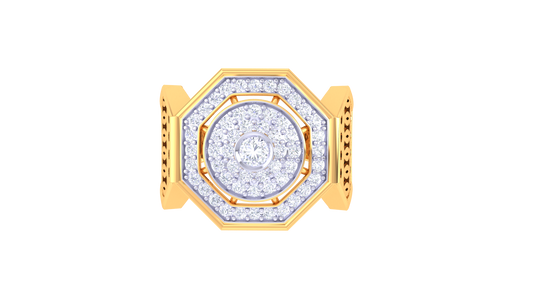 Éclat Octave Allure – 0.52 Ct Round Diamond Gold Ring