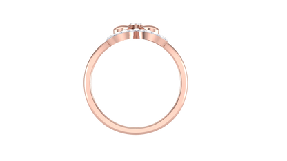 Lumiere Bloom Halo Ring In Rose Gold – 0.21 Ct Round Diamond Accents