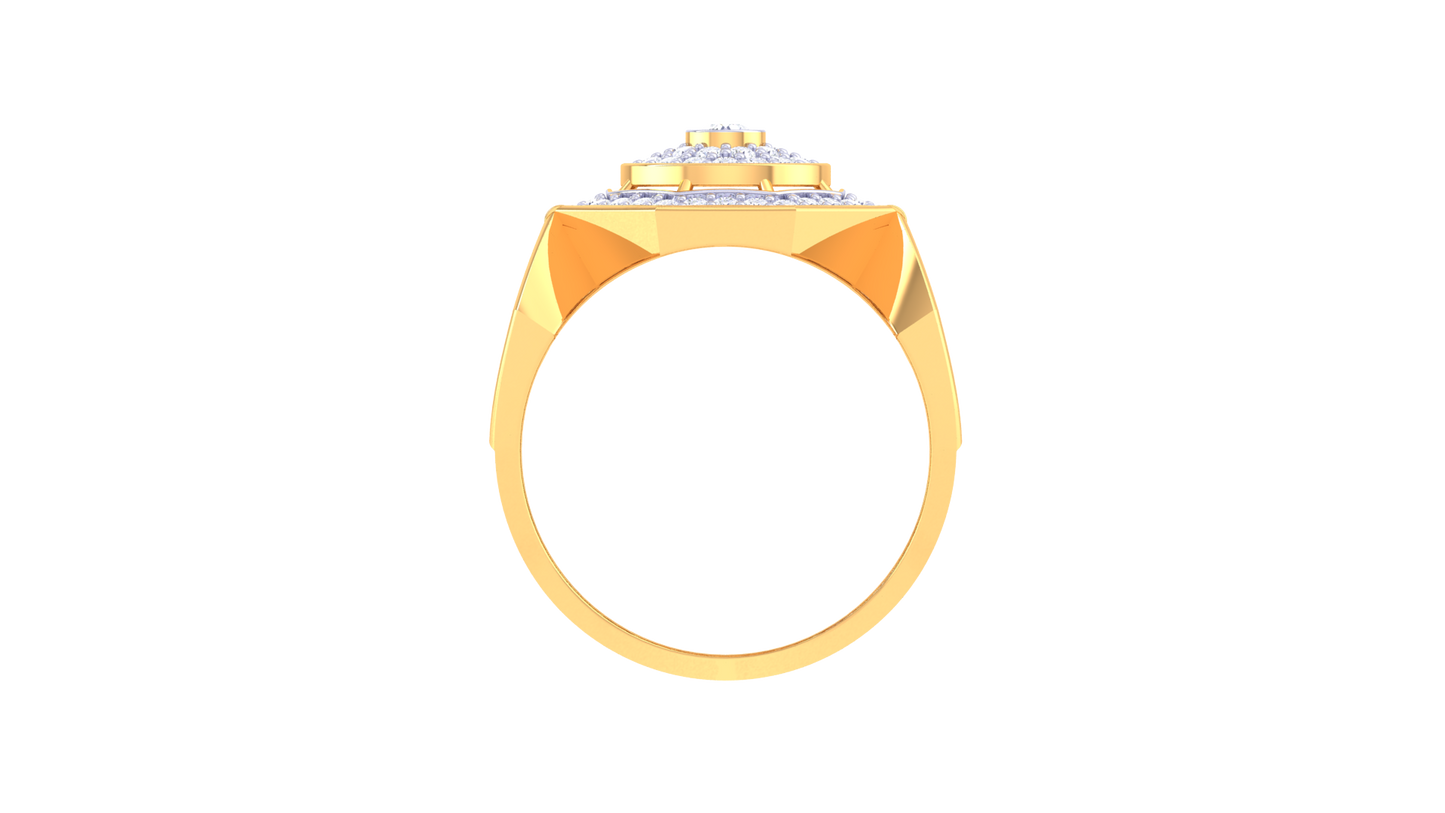 Éclat Octave Allure – 0.52 Ct Round Diamond Gold Ring