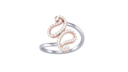 Lumiere Sculpted Grace Dual-Tone Ring - 0.23 Ct Round Diamonds