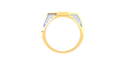 Éclat Octogone Prestige – 0.86 Ct Round Diamond Gold Ring