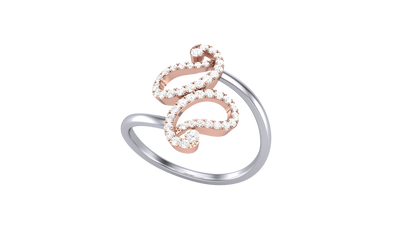 Lumiere Sculpted Grace Dual-Tone Ring - 0.23 Ct Round Diamonds