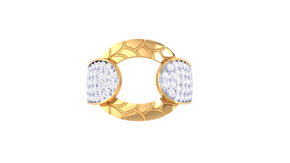 Lumiere Twin Leaf Rose Gold Ring With 0.66 Ct Brilliant Cut Diamonds – Open Elegance and Nature-Inspired Sparkle