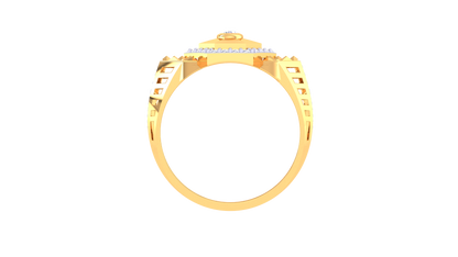Iconique Hexa Signature – 0.5 Ct Round Diamond Gold Ring