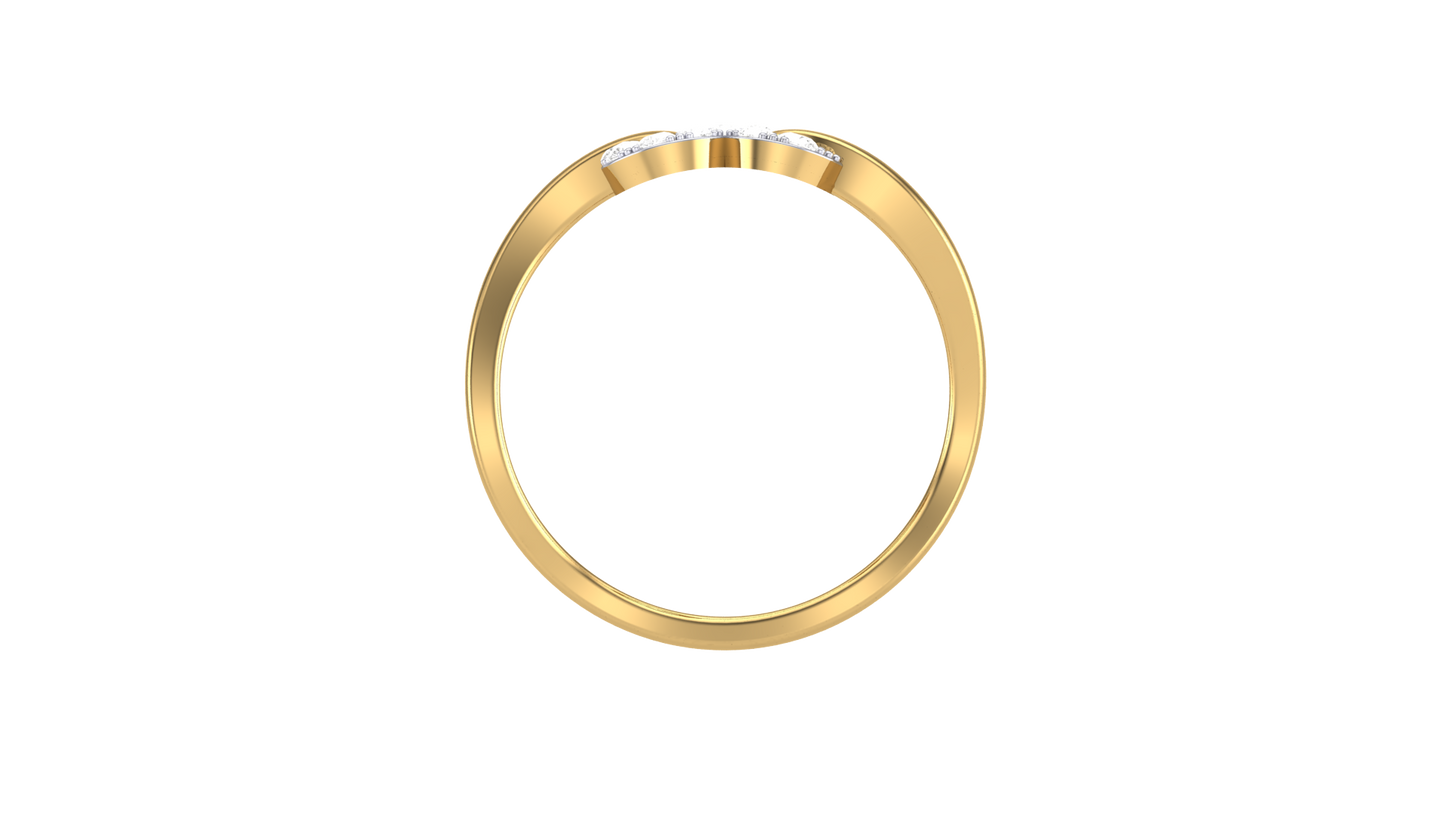 Lumiere Heart flow Ring In Gold - 0.14 Ct Round Diamonds