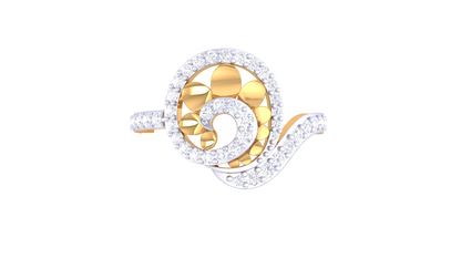 Lumiere Whispers of Radiance Ring In Rose Gold - 0.38 Ct Brilliant Cut Diamond Swirl