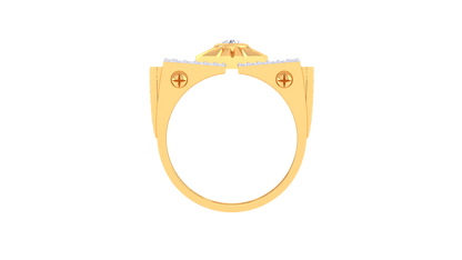 Éclat Solstice Structure – 0.86 Ct Round Diamond Gold Ring