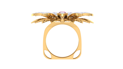 Artisan Blooming Radiance Rose Gold Ring – 0.91 Ct Brilliant Cut Diamonds