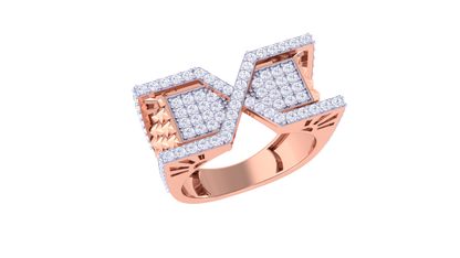 Éclat Prisma Forte – 0.97 Ct Round Diamond Gold Ring