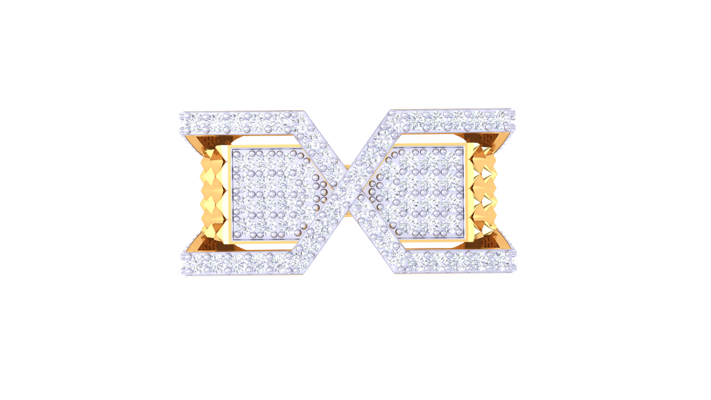 Éclat Prisma Forte – 0.97 Ct Round Diamond Gold Ring