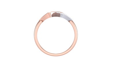 Lumiere Interlock Radiance Ring In Rose Gold - 0.14 Ct Round Diamonds