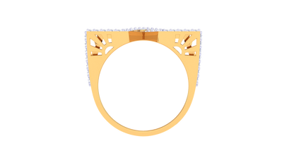 Éclat Prisma Forte – 0.97 Ct Round Diamond Gold Ring