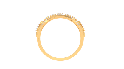 Artisan Split Shank Ring In Rose Gold -  0.29 Ct Brilliant Cut Diamonds Twilight Embrace