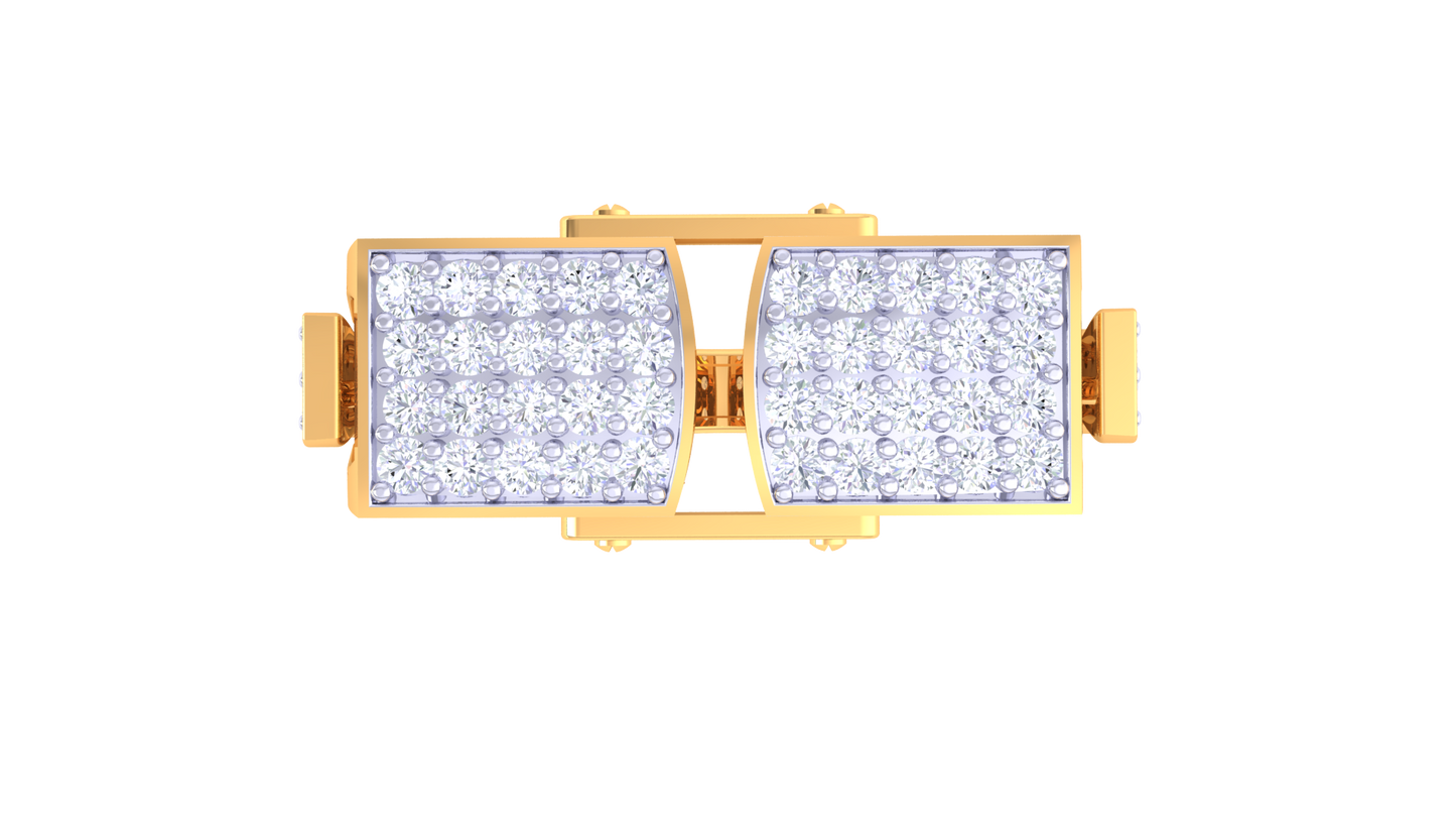 Éclat Gemini Forme – 0.71 Ct Round Diamond Gold Ring