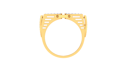 Éclat Gemini Forme – 0.71 Ct Round Diamond Gold Ring