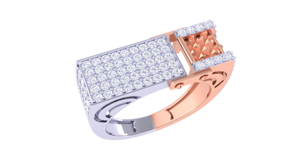 Éclat Axis Moderne – 0.84 Ct Round Diamond Gold Ring