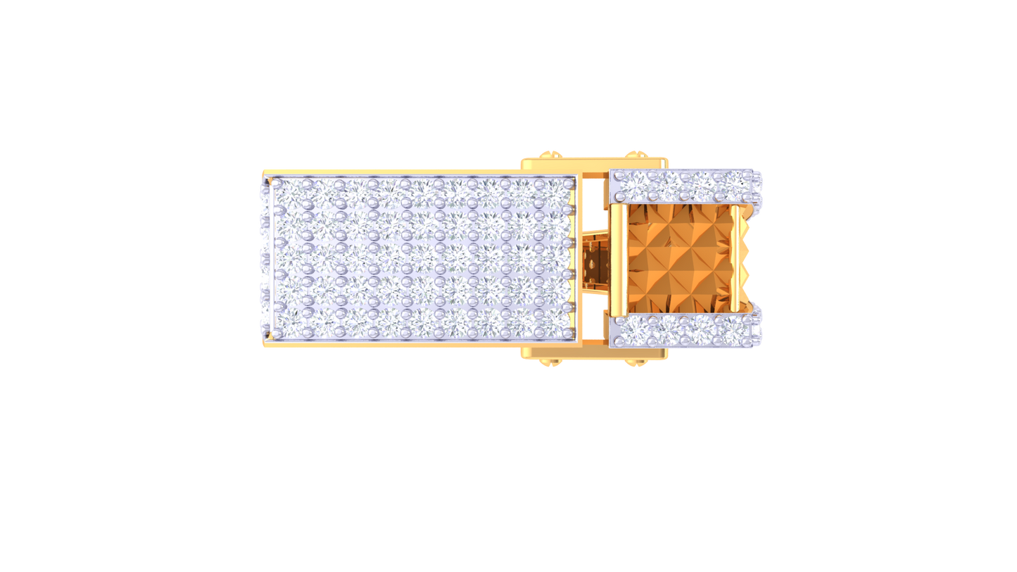 Éclat Axis Moderne – 0.84 Ct Round Diamond Gold Ring