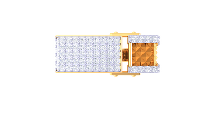 Éclat Axis Moderne – 0.84 Ct Round Diamond Gold Ring