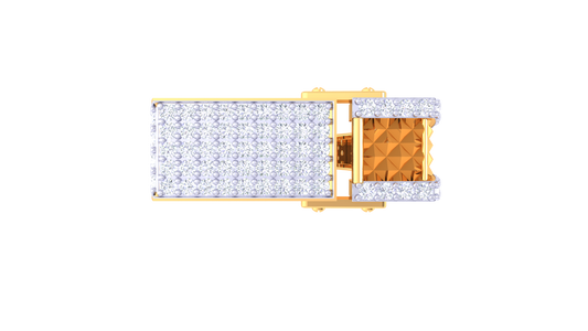 Éclat Axis Moderne – 0.84 Ct Round Diamond Gold Ring