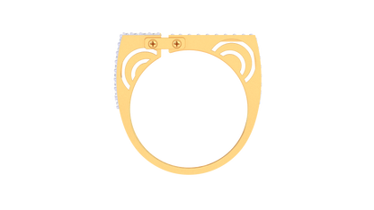 Éclat Axis Moderne – 0.84 Ct Round Diamond Gold Ring