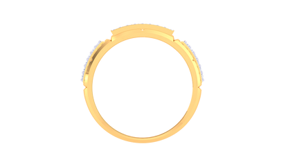 Lumière Rectangulaire Brille – 0.41 Ct Round Diamond Gold Ring