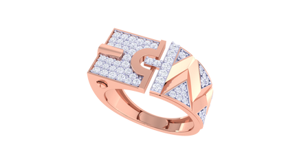 Lumière Fracture Brillance – 0.81 Ct Round Diamond Gold Ring