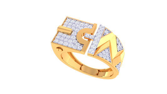 Lumière Fracture Brillance – 0.81 Ct Round Diamond Gold Ring