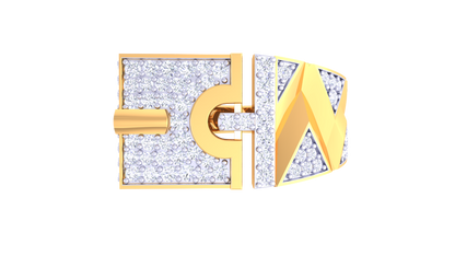 Lumière Fracture Brillance – 0.81 Ct Round Diamond Gold Ring