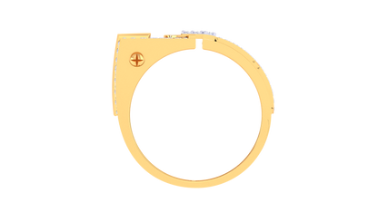 Lumière Fracture Brillance – 0.81 Ct Round Diamond Gold Ring