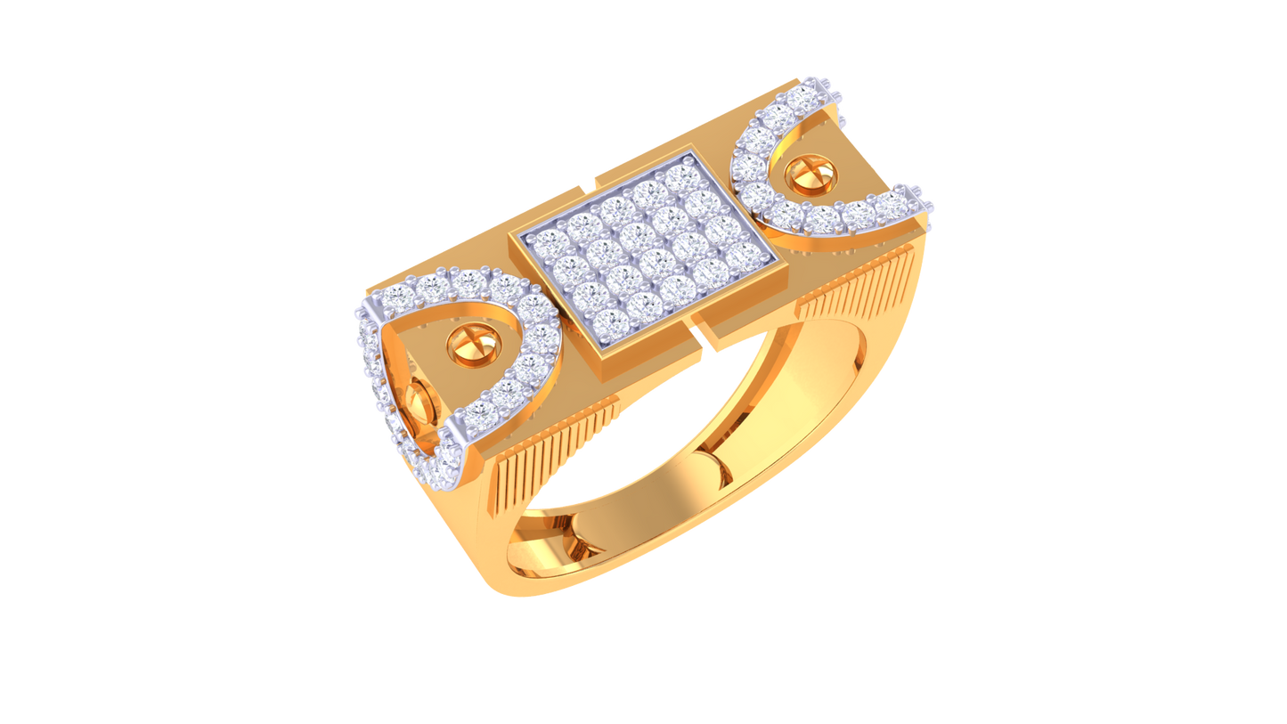 Éclat Paragon Forte Gold Ring – 0.81 Ct Diamonds