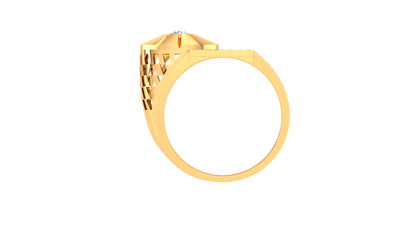 Lumière Radiant Axis – 0.84 Ct Round Diamond Gold Ring