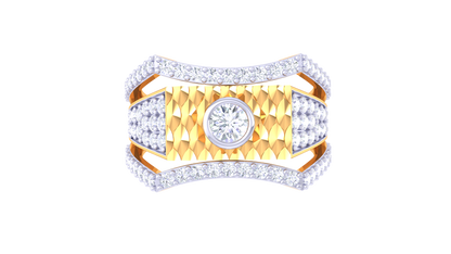 Éclat Prismatic Spectre – 0.92 Ct Dazzling Diamond Gold Ring